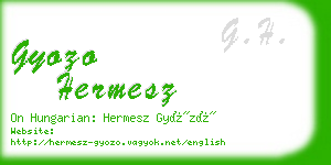 gyozo hermesz business card